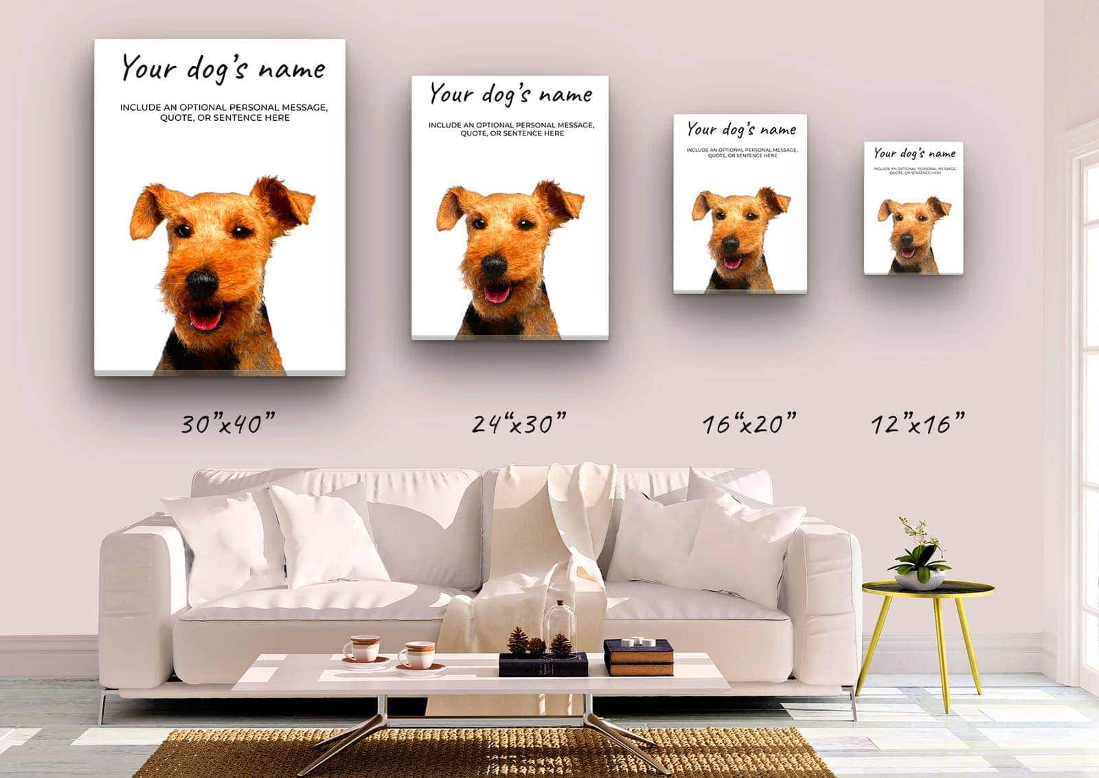 Welsh Terrier personalised canvas print - Peeping In Collection - Pre-stretched wall art ready to hang 5 Welsh Terrier personalised canvas print - Peeping In Collection - Pre-stretched wall art ready to hang - Image 3