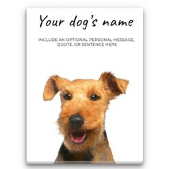 Welsh Terrier personalised canvas print - Peeping In Collection -  Pre-stretched wall art ready to hang