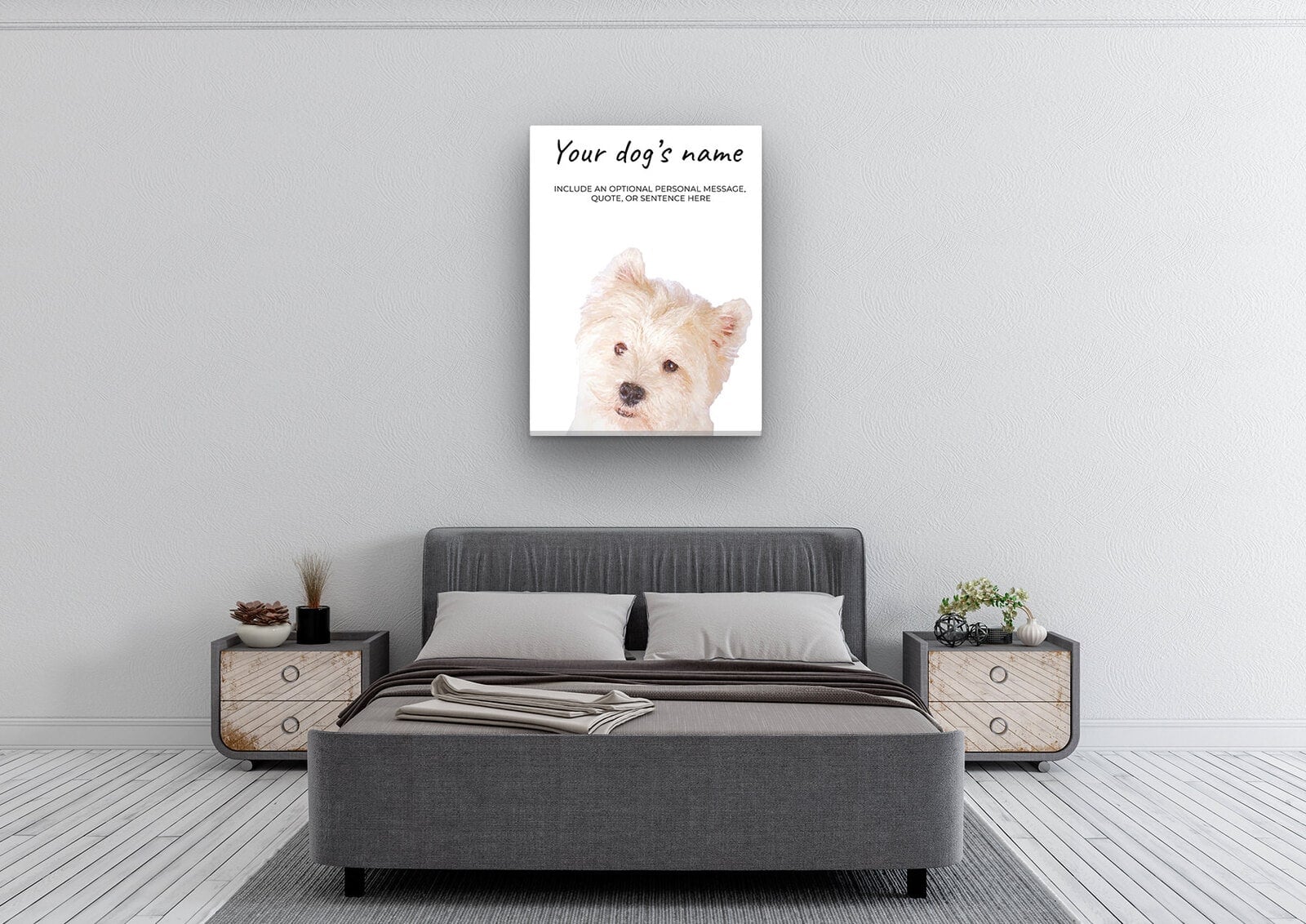 Westie personalised canvas print - Peeping In Collection - Pre-stretched wall art ready to hang 4 Westie personalised canvas print - Peeping In Collection - Pre-stretched wall art ready to hang - Image 2