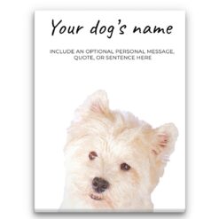 Westie personalised canvas print - Peeping In Collection -  Pre-stretched wall art ready to hang