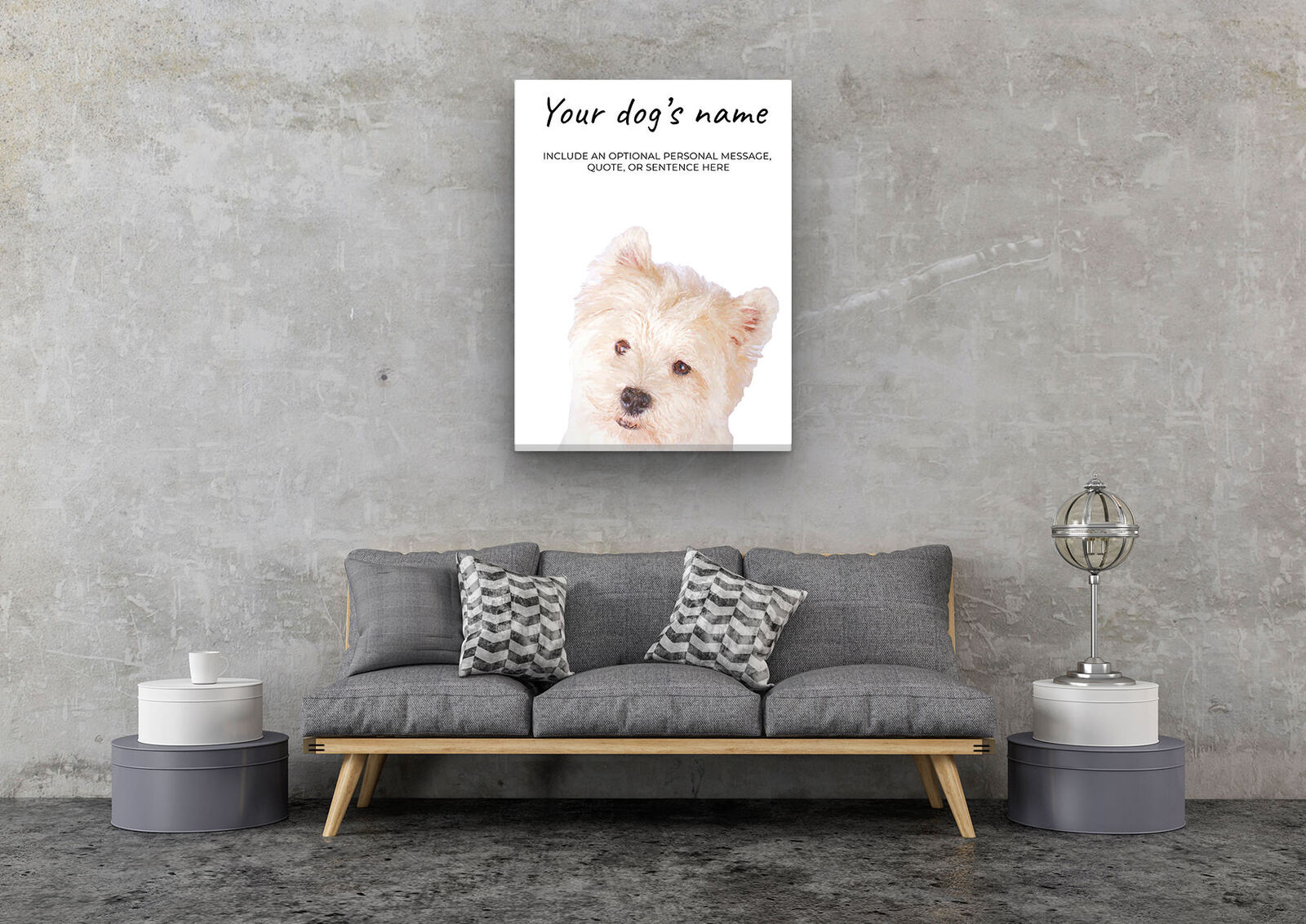Westie personalised canvas print - Peeping In Collection - Pre-stretched wall art ready to hang 7 Westie personalised canvas print - Peeping In Collection - Pre-stretched wall art ready to hang - Image 5