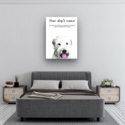 dog paintings canvas wheaten terrier bedroom