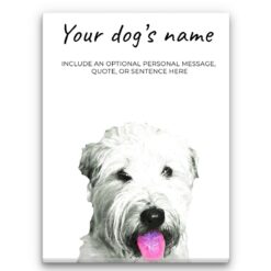 Wheaten Terrier personalised canvas print - Peeping In Collection -  Pre-stretched wall art ready to hang