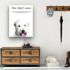 dog paintings canvas wheaten terrier hall