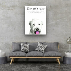 dog paintings canvas wheaten terrier living room