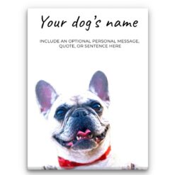 White French Bulldog personalised canvas print - Peeping In Collection -  Pre-stretched wall art ready to hang