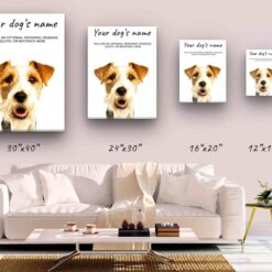 dog paintings canvas wire haired fox terrier canvas size comparison