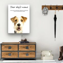 dog paintings canvas wire haired fox terrier hall
