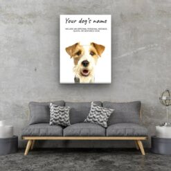 dog paintings canvas wire haired fox terrier living room