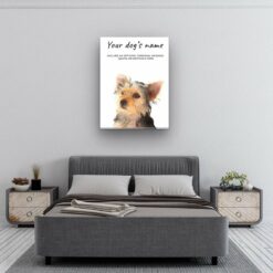 Yorkshire Terrier personalised canvas print - Peeping In Collection - Pre-stretched wall art ready to hang 9 dog paintings canvas yorkshire terrier bedroom