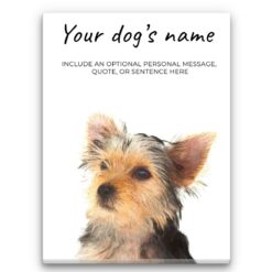 Yorkshire Terrier personalised canvas print - Peeping In Collection -  Pre-stretched wall art ready to hang