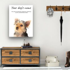 Yorkshire Terrier personalised canvas print - Peeping In Collection - Pre-stretched wall art ready to hang 11 dog paintings canvas yorkshire terrier hall