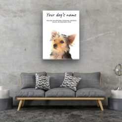 Yorkshire Terrier personalised canvas print - Peeping In Collection - Pre-stretched wall art ready to hang 12 dog paintings canvas yorkshire terrier living room