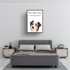 dog paintings prints australian shepherd bedroom