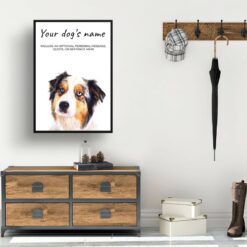 dog paintings prints australian shepherd hall