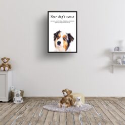 dog paintings prints australian shepherd kids room