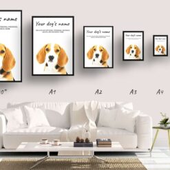 dog paintings prints beagle print size comparison