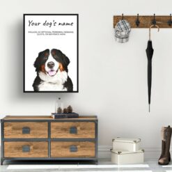 dog paintings prints bernese mountain dog hall
