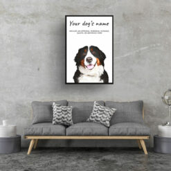 dog paintings prints bernese mountain dog living room