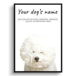 Bichon Frise personalised dog print painting. Framed & un-framed wall art