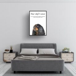 dog paintings prints black cavalier king charles bedroom