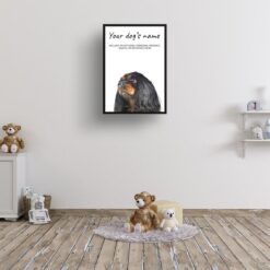 dog paintings prints black cavalier king charles kids room