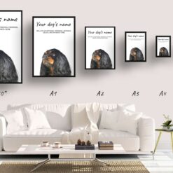 dog paintings prints black cavalier king charles print size comparison