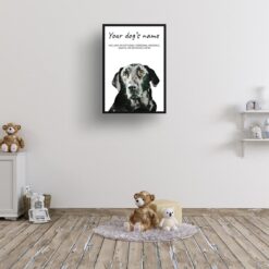 dog paintings prints black labrador kids room