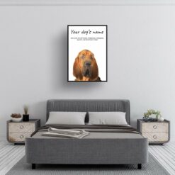 BloodHound personalised dog print painting. Framed & un-framed wall art 9 dog paintings prints bloodhound bedroom