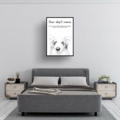 Border Collie personalised dog print painting. Framed & un-framed wall art 10 dog paintings prints border collie bedroom