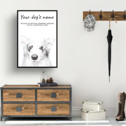 Border Collie personalised dog print painting. Framed & un-framed wall art 11 dog paintings prints border collie hall