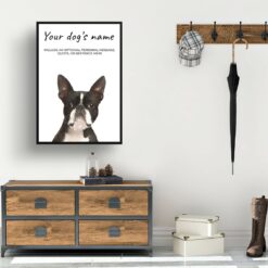 dog paintings prints boston terrier hall