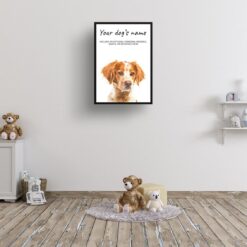 Brittany personalised dog print painting. Framed & un-framed wall art 11 dog paintings prints brittany kids room