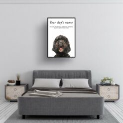 Brown Cockapoo personalised dog print painting. Framed & un-framed wall art 10 dog paintings prints brown cockapoo bedroom