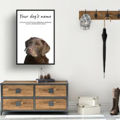 dog paintings prints brown labrador hall