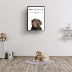 dog paintings prints brown labrador kids room