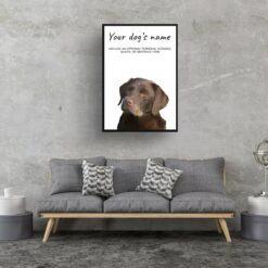 dog paintings prints brown labrador living room