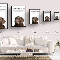 dog paintings prints brown labrador print size comparison