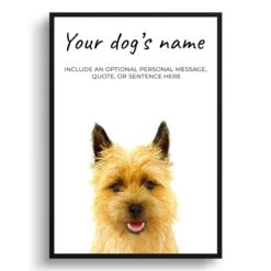 Cairn Terrier personalised dog print painting. Framed & un-framed wall art