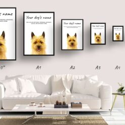 dog paintings prints cairn terrier print size comparison