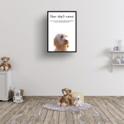 Cockapoo personalised dog print painting. Framed & un-framed wall art 11 dog paintings prints cockapoo kids room