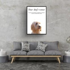 Cockapoo personalised dog print painting. Framed & un-framed wall art 12 dog paintings prints cockapoo living room