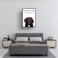 Cocker Spaniel personalised dog print painting. Framed & un-framed wall art 9 dog paintings prints cocker spaniel bedroom