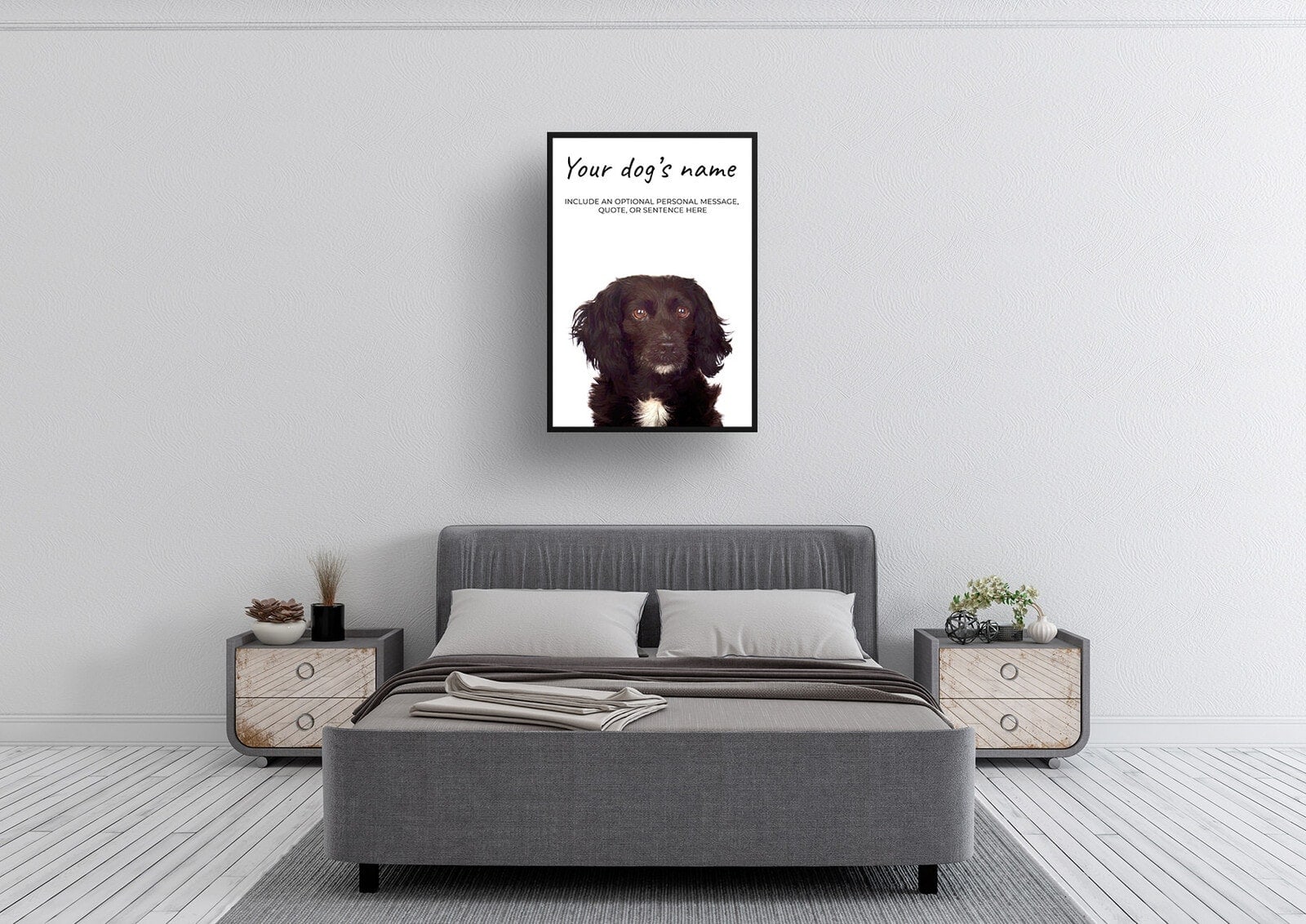 Cocker Spaniel personalised dog print painting. Framed & un-framed wall art 3 Cocker Spaniel personalised dog print painting. Framed & un-framed wall art - Image 2