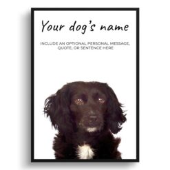 Cocker Spaniel personalised dog print painting. Framed & un-framed wall art