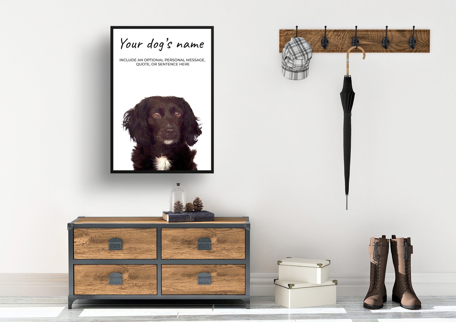 Cocker Spaniel personalised dog print painting. Framed & un-framed wall art 4 Cocker Spaniel personalised dog print painting. Framed & un-framed wall art - Image 3