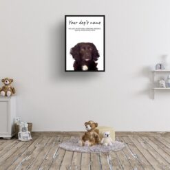 Cocker Spaniel personalised dog print painting. Framed & un-framed wall art 11 dog paintings prints cocker spaniel kids room