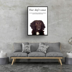 Cocker Spaniel personalised dog print painting. Framed & un-framed wall art 12 dog paintings prints cocker spaniel living room