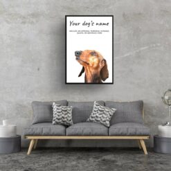 dog paintings prints dachshund living room