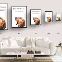 dog paintings prints dachshund print size comparison